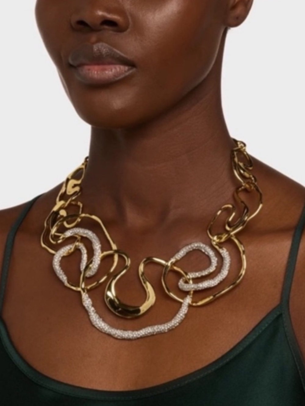 ALEXIS BITTAR Solanales Gold Crystal Intertwined Necklace